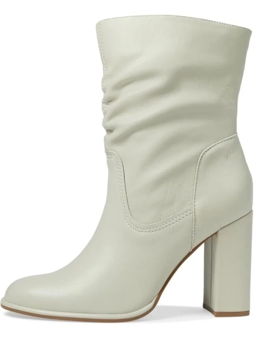Steve madden vector soft all leather bone boots nib 6.5 m